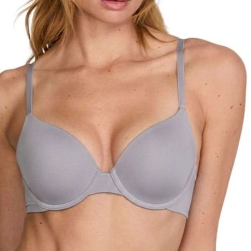 Victoria's Secret Gray T-Shirt Push-up Full Coverage Underwire Bra Size 36B